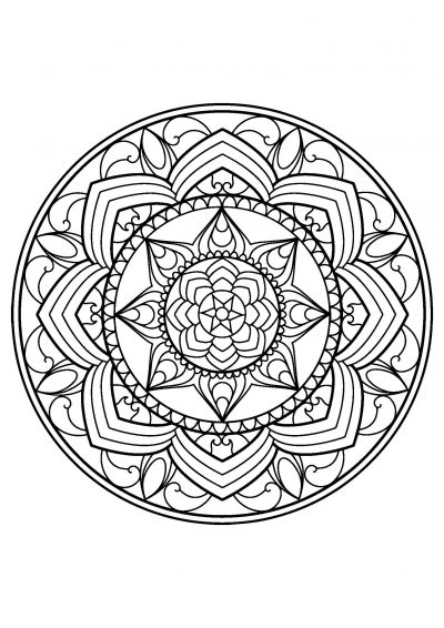 Cute mandala coloring page