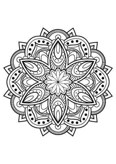 Five pointed flower mandala