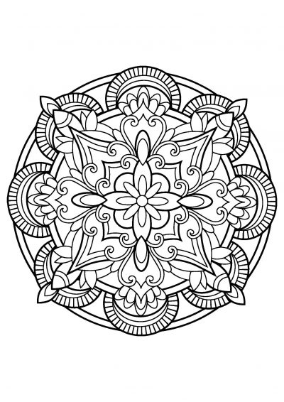 Mandala ornament coloring page