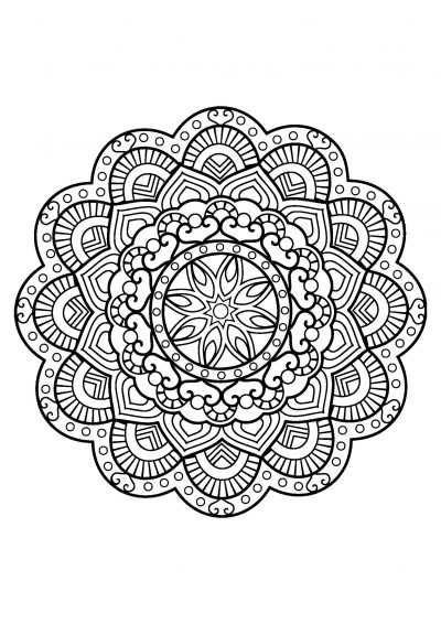 awesome mandala coloring page