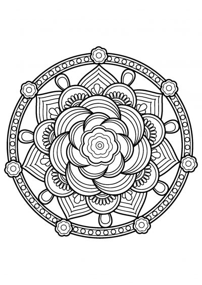 Mandala with flower petals