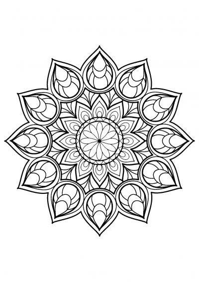 Mandala with sharp leaves