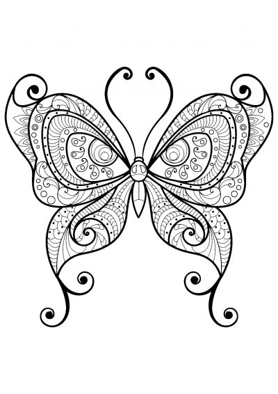 brilliant butterfly coloring page