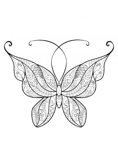 Dainty butterfly coloring page