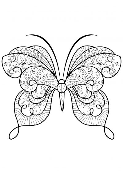 magic butterfly coloring page