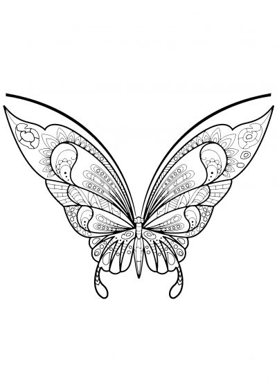 charming butterfly coloring page