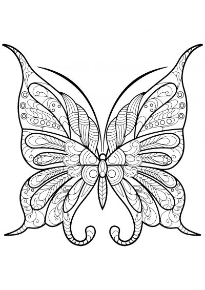 wonderful butterfly coloring page