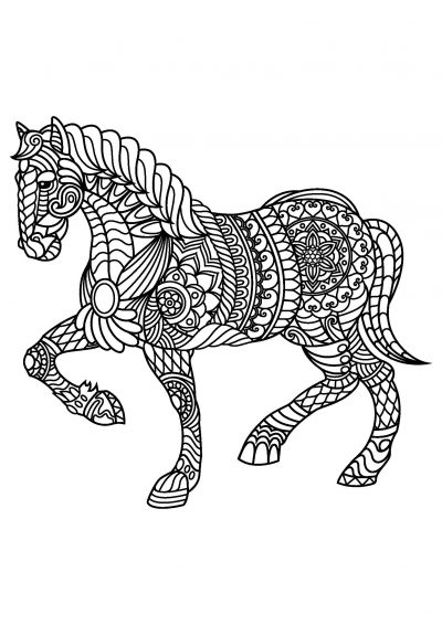 heroic horse coloring page