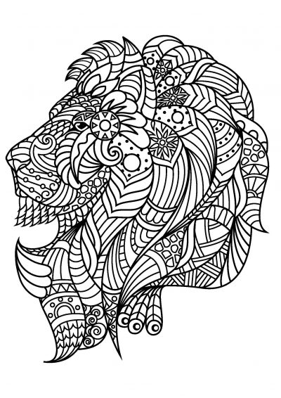 Imperious lion coloring page