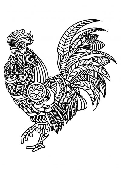 rooster coloring page